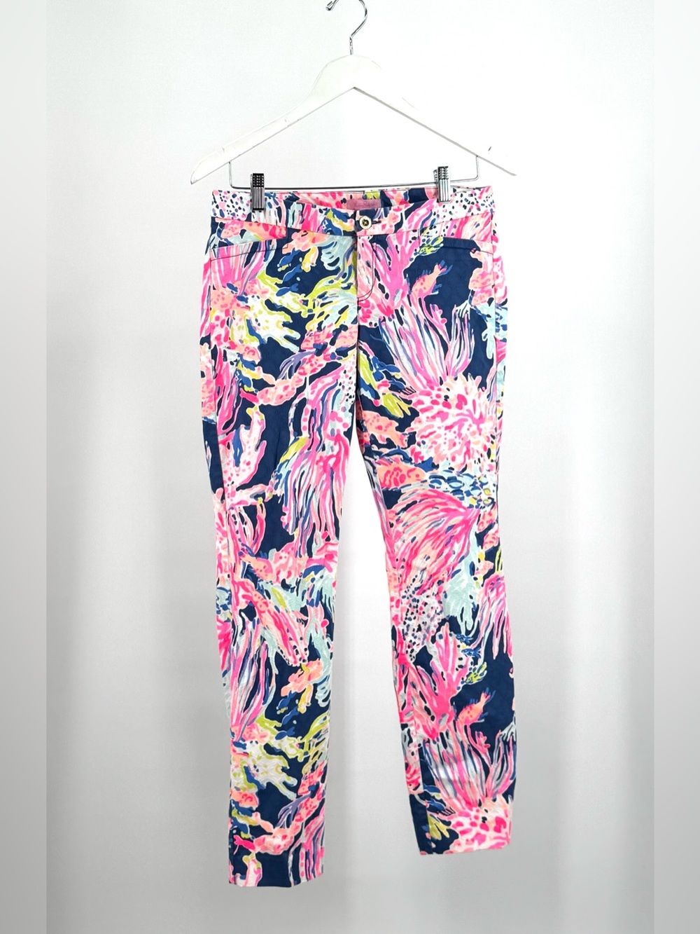 Lilly Pulitzer Kelly Ankle Skinny Pants in Sunken Treasure Pattern Size 6